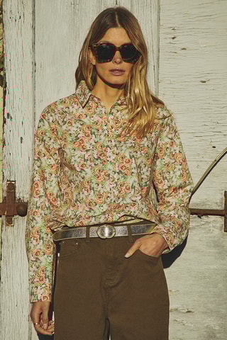 Camisa Coquette - Verde e branco