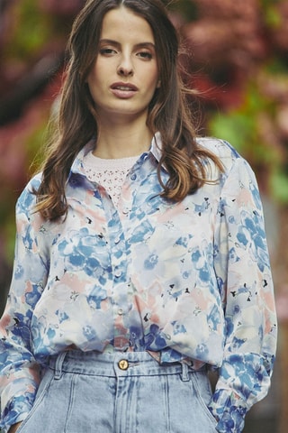 Camisa oversize Cassie - Azul