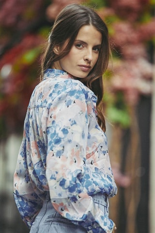 Camisa oversize Cassie - Azul