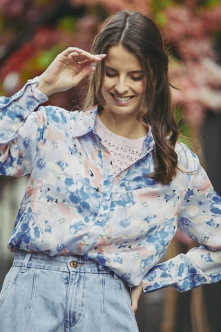 Camisa oversize Cassie - Azul