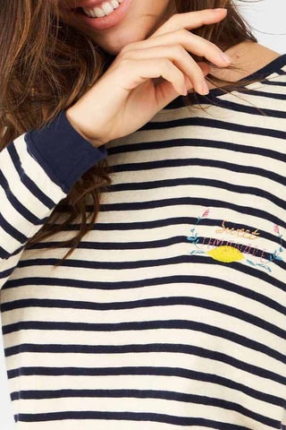 Sweat Bege e azul-noite