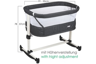 Berço co-sleeping Vivaldi Cinzento