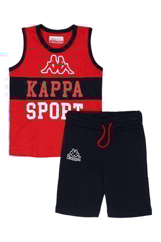 T-shirt et bermuda - Rouge et bleu marine