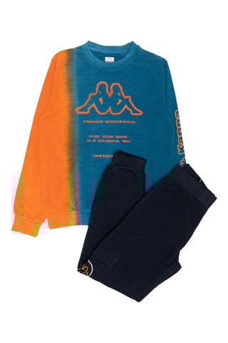 Sweat tie and dye et pantalon - Bleu pétrole