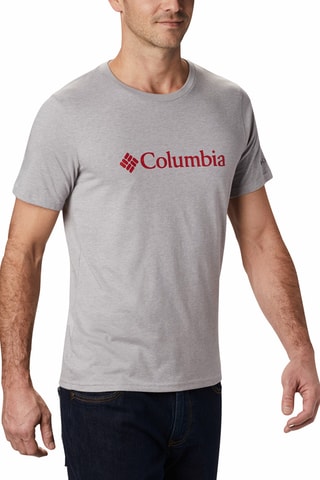 T-shirt regular en coton biologique CSC Basic Logo™ - Gris clair chiné