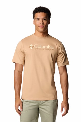 T-shirt regular en coton biologique CSC Basic Logo™ - Marron clair