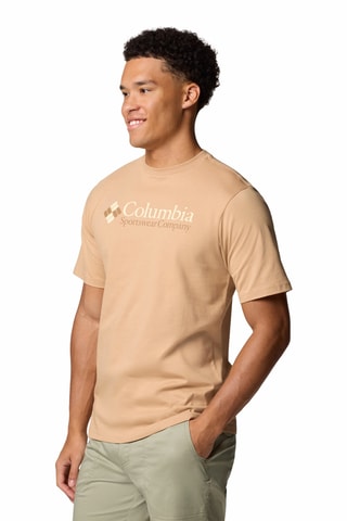 T-shirt regular en coton biologique CSC Basic Logo™ - Marron clair
