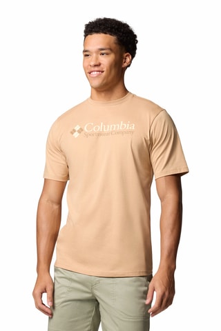 T-shirt regular en coton biologique CSC Basic Logo™ - Marron clair