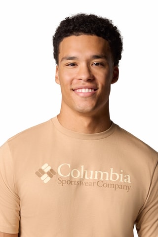 T-shirt regular en coton biologique CSC Basic Logo™ - Marron clair