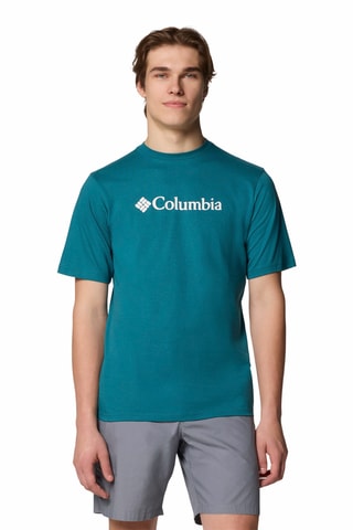 T-shirt regular en coton biologique CSC Basic Logo™ - Bleu canard