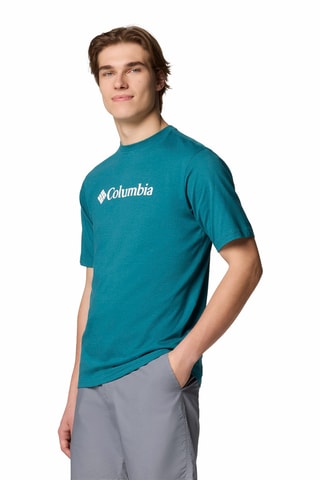 T-shirt regular en coton biologique CSC Basic Logo™ - Bleu canard