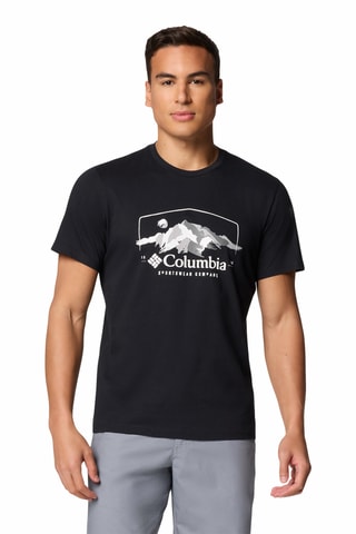 T-shirt regular en coton biologique Path Lake™ - Noir