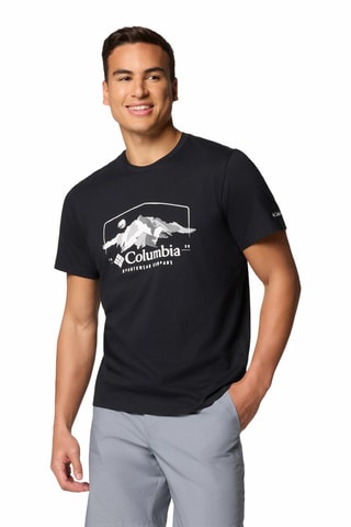 T-shirt regular en coton biologique Path Lake™ - Noir