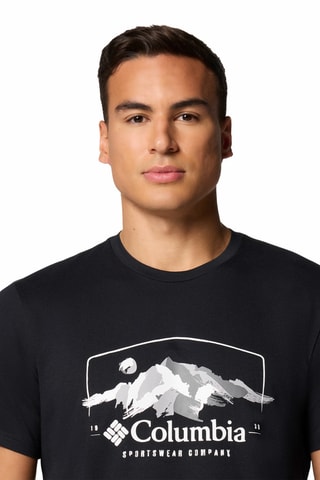 T-shirt regular en coton biologique Path Lake™ - Noir