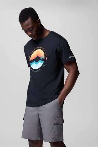 T-shirt regular en coton biologique Path Lake™ - Noir