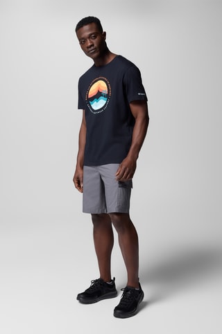 T-shirt regular en coton biologique Path Lake™ - Noir