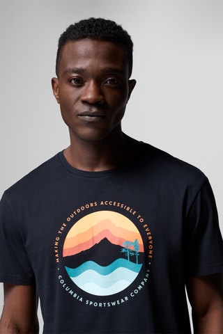 T-shirt regular en coton biologique Path Lake™ - Noir