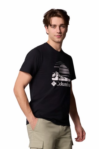 T-shirt regular en coton biologique Path Lake™ - Noir