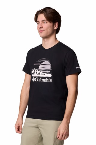 T-shirt regular en coton biologique Path Lake™ - Noir
