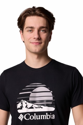 T-shirt regular en coton biologique Path Lake™ - Noir
