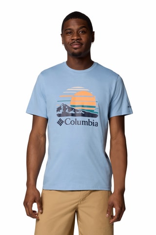 T-shirt regular en coton biologique Path Lake™ - Bleu