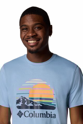 T-shirt regular en coton biologique Path Lake™ - Bleu
