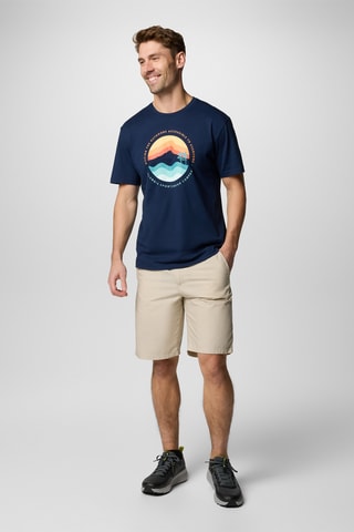 T-shirt regular en coton biologique Path Lake™ - Bleu