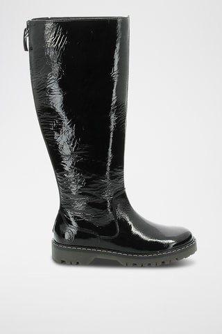 Botas em couro envernizado Kick Deckboot - Preto
