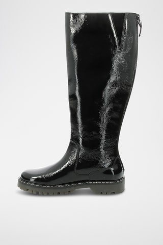 Botas em couro envernizado Kick Deckboot - Preto