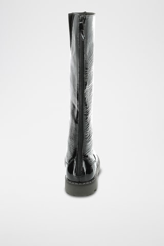 Botas em couro envernizado Kick Deckboot - Preto