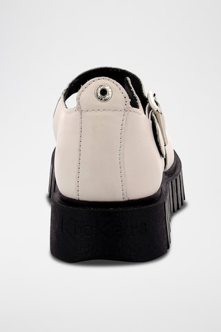 Babies com plataforma em couro Kick Fantastic - Branco