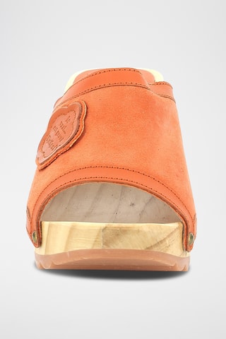 Mules de salto em couro Kick Woodstok - Laranja