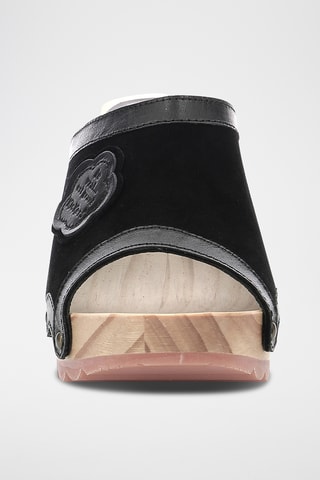 Mules de salto em couro Kick Woodstok - Preto