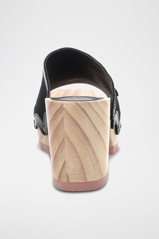 Mules de salto em couro Kick Woodstok - Preto