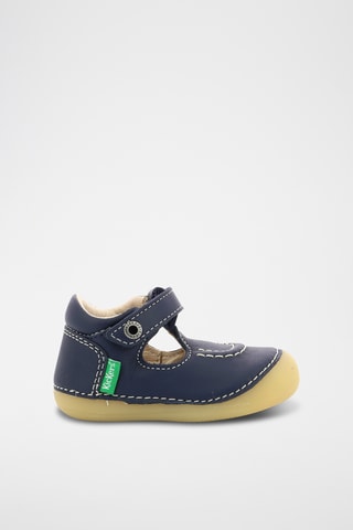 Salomés em couro de carneiro - Azul-marinho