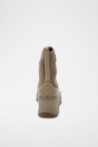 Botins Chelsea com cunha em couro Kick Wag - Cinzento