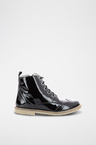 Botinhas em couro envernizado Tyrol - Preto