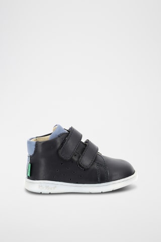 Botinhas em couro Kickbelkro - Azul-marinho