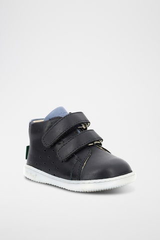 Botinhas em couro Kickbelkro - Azul-marinho