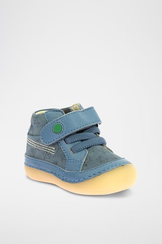 Botinhas em couro Sokistic - Azul-celeste
