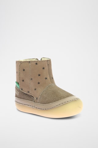 Botins forrados em couro Sokifaune - Castanho