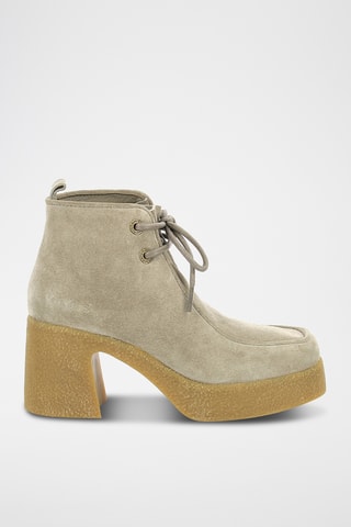 Botins em nobuck Kick Claire - Bege