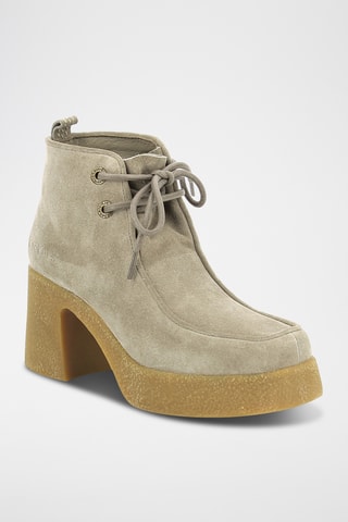 Botins em nobuck Kick Claire - Bege