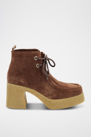 Botins em nobuck Kick Claire - Castanho