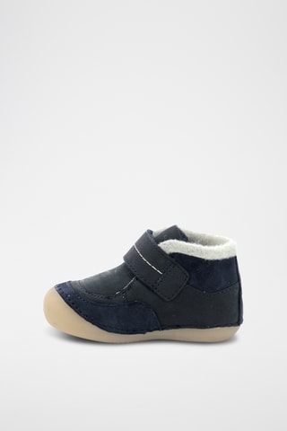 Botinhas forradas em couro Soklimb - Azul-marinho