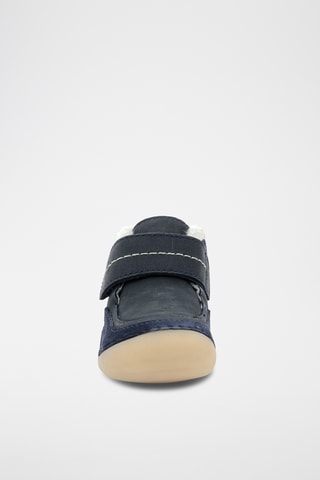 Botinhas forradas em couro Soklimb - Azul-marinho
