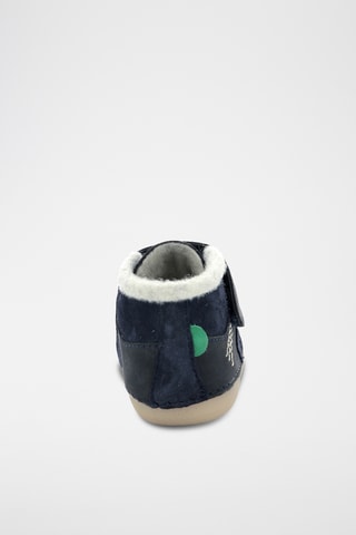 Botinhas forradas em couro Soklimb - Azul-marinho