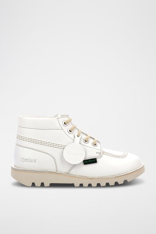 Botins em couro Kick Hi - Branco