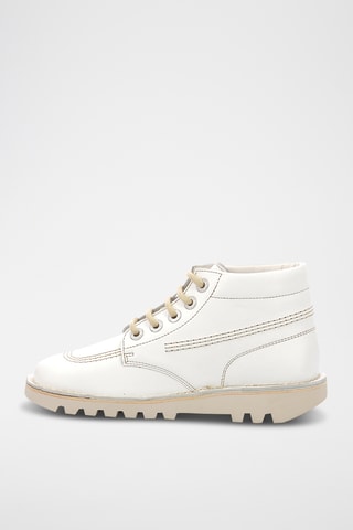 Botins em couro Kick Hi - Branco