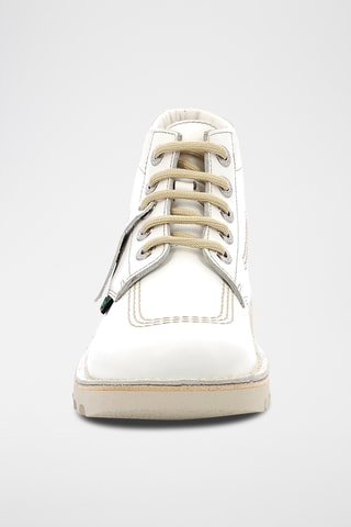 Botins em couro Kick Hi - Branco